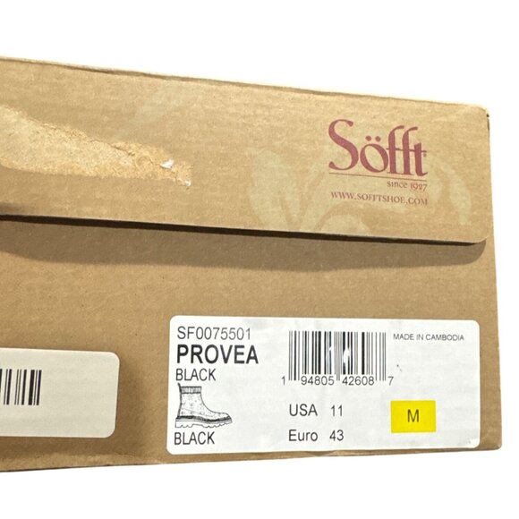 Söfft Provea Black Wool Knit Sock Booties Platform Lug Sole Size 11 NIB Women - Picture 6 of 7